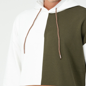 Venta al por mayor de sudaderas con cremallera para mujer de manga larga de otoño sudaderas de gran tamaño de lana 100% de algodón con cremallera completa ropa de calle Sudadera con capucha - Product Image 5