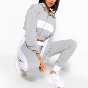 Bộ đồ thể thao nhanh khô chất liệu nỉ <span class=keywords><strong>polyester</strong></span>/cotton may đo 400 GSM, áo hoodie ngắn tay và quần jogger, phong cách đường phố, mùa đông, màu trơn, dành cho nam - Product Image 2