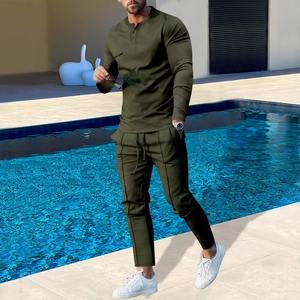 ชุดกีฬา2ชิ้นชุดวิ่งออกกำลังกายสำหรับผู้ชายชุดออกกำลังกายเล่นกีฬาแบบกำหนดเองโลโก้ - Product Image 4