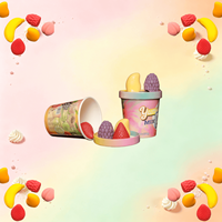 Nouvelle Arrivée : Boîte de mini-glaces aux fruits halal saveur fraise, raisin, melon, pêche, en une seule bouchée, avec saveurs chocolat et fruitées