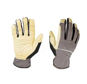 Guantes utilitarios Guantes resistentes de piel de cabra con palma acoplada Guantes resistentes con diseño de puño antideslizante a la venta - Product Image 4