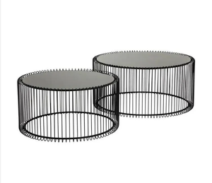 กาแฟราคาถูกและชาโต๊ะโลหะกลมตกแต่งหรูหราสําหรับห้องนั่งเล่น - Product Image 4