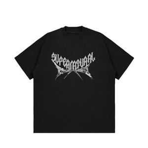 T-shirt Américain Créatif d'Été pour Homme, 100% Coton, Séchage Rapide, Respirant, Col Rond, en Toile, Coupe Ample Décontractée, Jersey Lourd, Manches Courtes, Grande Taille - Product Image 2