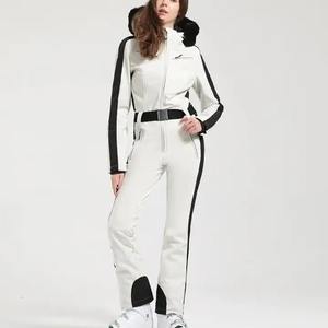 ชุดจั๊มสูทเล่นสกีมีฮู้ดสำหรับเล่นสกีกลางแจ้งกันน้ำดีไซน์แฟชั่นล่าสุด - Product Image 5