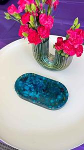 Resin Decorative <b>Tray</b> in Multiple Colors Cosmetic Organizer Home Decor Oval Resin <b>Tray</b> Vanity <b>Tray</b> High Quality - Product Image 4