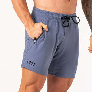Pantalones cortos de chándal con bolsillos y cremallera de lana ligera de elastano de algodón de alta calidad para hombre, pantalones cortos de entrenamiento para hombre, ropa deportiva de algodón - Product Image 6
