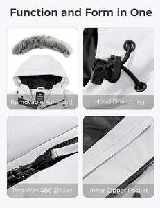 Nouvelle doudoune d'hiver pour homme, col montant décontracté, légère, coupe-vent, veste matelassée noire - Product Image 5