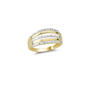 Bagues en or massif 14K, bracelet de mariage, bague en or pour femmes, bagues d'amoureux, bijoux fantaisie, diamant coupé, deux tons, bijoux en or 2 grammes - Product Image 2