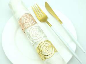 <b>Established</b> Custom Rings for Napkin Wholesale Supplies Metal Napkin Rings Best Selling Good Quality Decorative Napkin Ring - Product Image 4