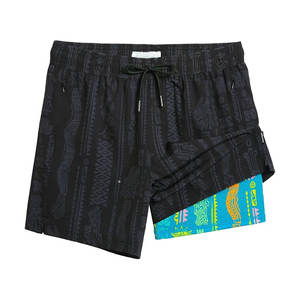 OEM Custom Quick Dry 100% Polyester Men Beach Swim <b>Shorts</b> Sublimation Waterproof Striped <b>Swimming</b> Swim Trunks Bathing <b>Suits</b> - Product Image 1