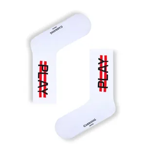 Lot de 7 paires de chaussettes de sport athlétiques mi-mollet pour hommes/femmes, motif personnalisable, antibactériennes numériques, pour l'automne - Product Image 3