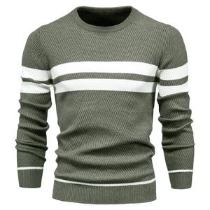 Autumn Pullover Men's Sweater O-neck Patchwork Long Sleeve Warm Slim Sweaters Men Casual Fashion Sweater Men Clothing - Product Image 6