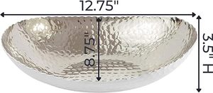 Bol fait main de créateur de luxe avec texture nickelage poids léger bol ustensiles de cuisine dessus de table - Product Image 2