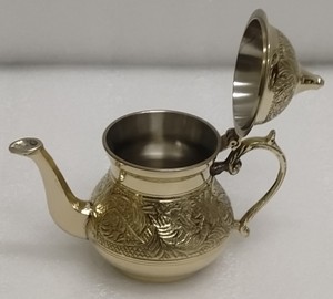 Luxe 1L Laiton Thé Cafetière Ensemble Taille Personnalisée avec Plaqué Or Maison Hôtel Ustensiles De Cuisine Décoratif Pot De Service - Product Image 4