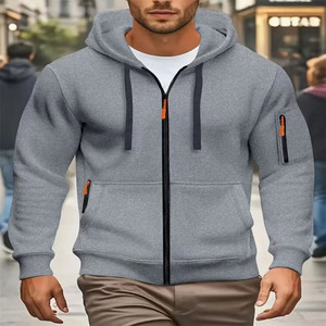 Nouvelle veste à capuche zippée en polaire brodée unisexe personnalisée, mode hiver, décontractée, 100% coton, chaude, respirante, de haute qualité - Product Image 6
