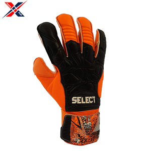 Gants de gardien de but de football pour adultes, taille 9, orange et noir, en cuir de qualité supérieure, antidérapants - Product Image 2