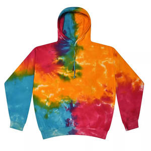 Sweatshirts à capuche multicolores en coton délavé pour hommes, disponibles en tailles adulte et enfant avec poches - Product Image 3