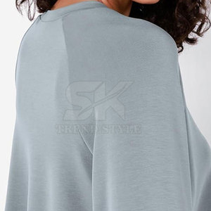 Long Sleeves Women Cropped <b>Plain</b> <b>Sweatshirts</b> Oversized Women Cropped <b>Plain</b> <b>Sweatshirts</b> For Sale - Product Image 5
