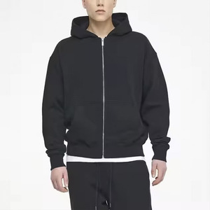 Sweat à capuche zippé en éponge française 500 g/m² personnalisé de haute qualité Ensemble pantalon de survêtement et sweat à capuche pour hommes - Product Image 4