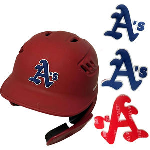 Decalcomanie personalizzate per casco 3D con <span class=keywords><strong>3m</strong></span> adesivo in PVC in gomma, adesivi per casco da Baseball Softball, Hockey, Logo sportivo - Product Image 2