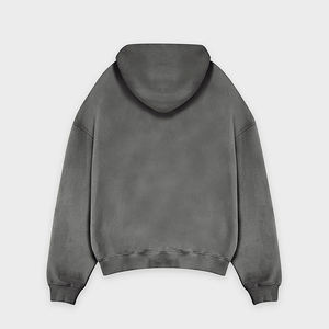 Vente en gros personnalisée Sweats à capuche sans ficelle en coton vintage épais style de rue pour hommes de haute qualité - Product Image 5