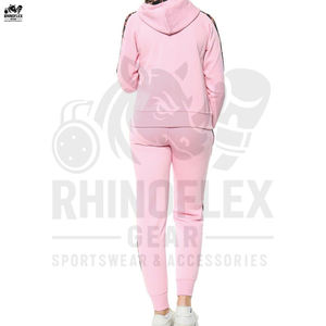 Chándal de mujer personalizado al por mayor, chándal Premium de último diseño para mujer, chándal liso de algodón 100%, conjuntos de Sudadera con capucha - Product Image 3