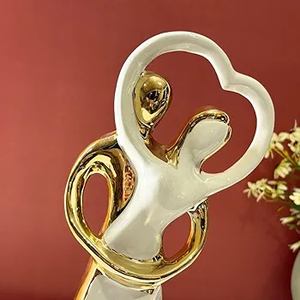 Cadeaux de mariage de Mini Couple de haute vente ou Sculpture en céramique abstraite de la Saint-Valentin Pièce maîtresse exclusive Ornement de haute qualité - Product Image 2