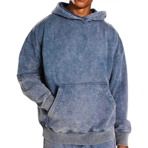 Sweat-shirts pour hommes décontractés de haute qualité, 100% coton, poids lourd, lavage à l'acide, style unique pour l'hiver - Product Image 1