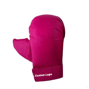 Guantes de Taekwondo de medio dedo con logotipo personalizado, guantes de combate y kickboxing de punto de semicontacto hechos de cuero - Product Image 5