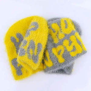 Prix bas confortable hiver chaud doux Mohair Beanie casquettes nouveau Style à la mode Mohair Beanie casquettes et chapeau - Product Image 4