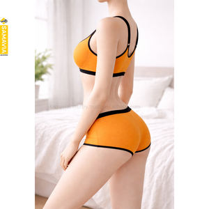 Listo para Enviar: Conjunto Samavia Sexy de Sujetador Deportivo y Braguita para Mujer, con Aros, de Alta Elasticidad, Spandex/Nylon, de Secado Rápido, Ropa de Gimnasio, Venta al por Mayor a Granel - Product Image 2