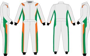 Combinaison de karting pour homme CHRIS RACEWEAR 2025, double couche personnalisée, coton FR respirant, intérieur Nomex, séchage rapide, techniques d'impression - Product Image 5