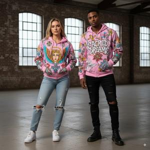 Unisex Heavy French Terry Hoddies Custom DTG All Print Zipper Acid Wash Sudaderas recortadas Sudadera con capucha para hombre con diseño bordado - Product Image 2