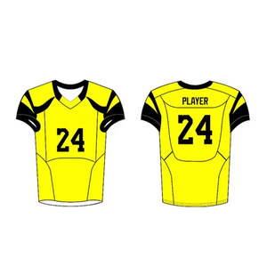 Top Sale Youth American Football Jersey Set Logotipo personalizado Transpirable Manga corta Tallas grandes-Diseña tu propio uniforme para el equipo - Product Image 2