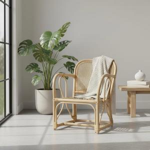 Muebles de ratán duraderos y ecológicos modernos, tono neutro para restaurantes al aire libre, hoteles, salas de estar y apartamentos - Product Image 1