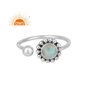 Best Selling Oxidized Sterling <b>Silver</b> Natural Ethiopian <b>Opal</b> Gemstone Adjustable <b>Ring</b> Custom Jewelry Manufacturer - Product Image 1