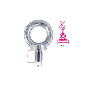 BETA MÂLE OEIL DE LEVAGE ART. 8040EZ DIN 580 mâle galvanisé Conforme aux tests et certificats de laboratoire - Product Image 1