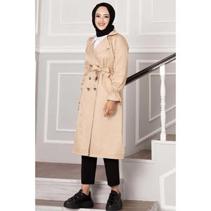 Gabardina de temporada para hombre con mangas fruncidas hecha de tela duradera - Product Image 1