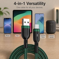 Kabel Data Pengisian Cepat 65W PD Bersertifikasi CE FCC, Kabel Universal Berbahan Zinc Alloy dengan Jalinan Kain untuk Laptop dan Smartphone