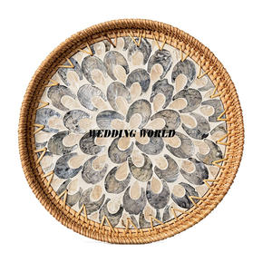 ถาดเสิร์ฟหวายแฟนซีพร้อมด้ามจับถาดเสิร์ฟหวายสไตล์คลาสสิก - Product Image 5