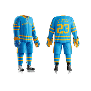 Camisetas de Hockey Reversibles Personalizables con Parches de Sarga a Rayas y Logotipo del Equipo Bordado, Uniforme de Hockey sobre Hielo - Product Image 5