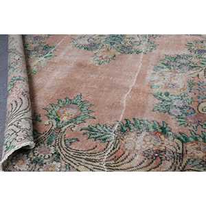 พรมวินเทจขนาดใหญ่ 5.2x8.7 ฟุต พรมตุรกี พรมขนสัตว์สีแดง - Product Image 4