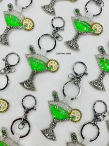 ใหม่พวงกุญแจลูกปัดหลากสีสันสวยงามมาการิต้าลูกปัดพวงกุญแจกระเป๋าเป้สะพายหลังหูฟังอุปกรณ์เสริมพวงกุญแจปาร์ตี้ขนาดเล็ก - Product Image 6