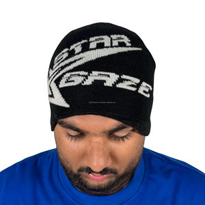 Bonnet tricoté à la mode Bonnet Hip-Hop Street Style Beanie Cap avec Conquer Graphic Taille unique Convient à la plupart des bonnets jacquard d'extérieur - Product Image 1