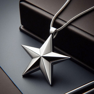 Joyería de plata de ley 925 personalizada de fábrica de diseño de fabricante de colgante de estrella barata - Product Image 1