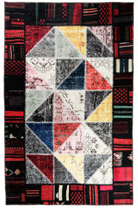 พรมอาดีวา พรมตุรกี กาเซียนเตป ทอโดยเครื่องจักร ซักได้ ด้านหลังทำจากผ้าฝ้าย ด้านหลังยางกันลื่น ลายเรขาคณิต ขนสั้น สำหรับใช้ในบ้าน - Product Image 4