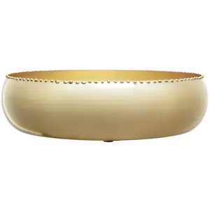 Plateau en métal de luxe fait à la main, plateau de décoration d'intérieur, œuvre d'art avec détails en miroir et en laiton, plateau fabriqué par Zahid Exports en Inde - Product Image 4