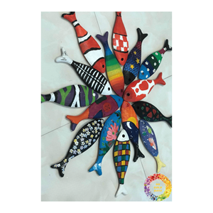 El mejor precio en peces de madera personalizados, decoración colgante, adorno de pared Vintage náutico o juguete de actividad para colorear para niños - Product Image 4