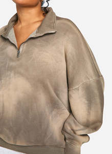 OEM/ODM 100% Cotton Zip Up Sun fade wash Pullover Sweatshirts Hot Selling Heavyweight Anti-pillingbreathablehodies for woman - Product Image 4