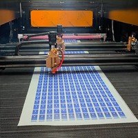 Machine de découpe laser DTF haute efficacité 1215 160W pour la découpe de films de transfert thermique TPU pour étiquettes de soin textile